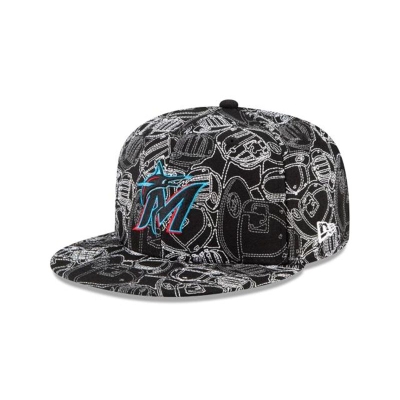 Sapca New Era Miami Marlins MLB Chaos 59FIFTY Fitted - Negrii